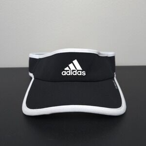 Adidas Hat Cap Womens Strap Back Black Climalite Casual Performance Golf Visor